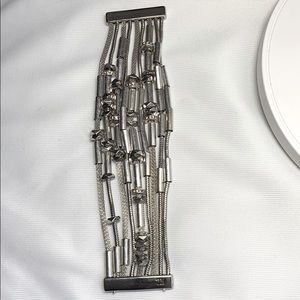 Kenneth Cole layered silver bracelet